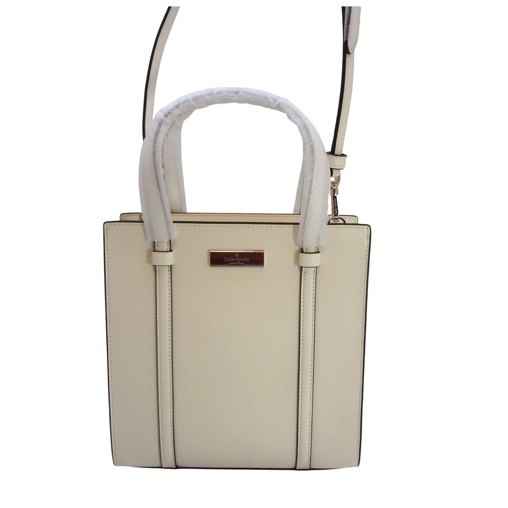 Kate Spade Tote Bag Small Parchment NEW Saffiano Leather Crossbody - Picture 4 of 9